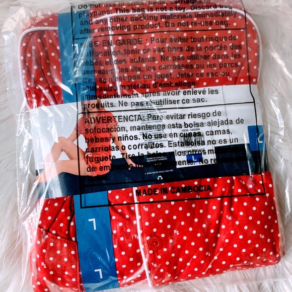 Tommy Hilfiger Red Pajama Set Short PJ Polka Dots - Picture 10 of 14
